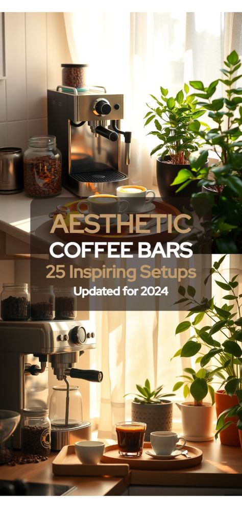 at-home coffee bar setups Coffee Bar Masculine, Personal Coffee Bar, Home Bar Minimalist, Home Espresso Bar Setup, Breville Coffee Bar Ideas, Home Espresso Bar Coffee Stations, Coffee Bar Mid Century Modern, Small Apartment Coffee Bar, Classy Coffee Bar