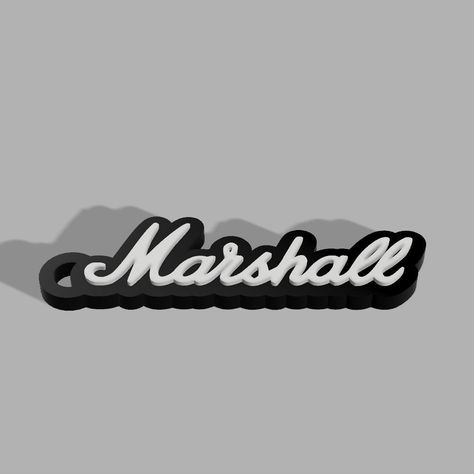 STL file Marshall Keychain・3D printing template to download・Cults The Marshall, Word Of Mouth, Banner Ads, Key Ring, 3d Printing, Key, Ring