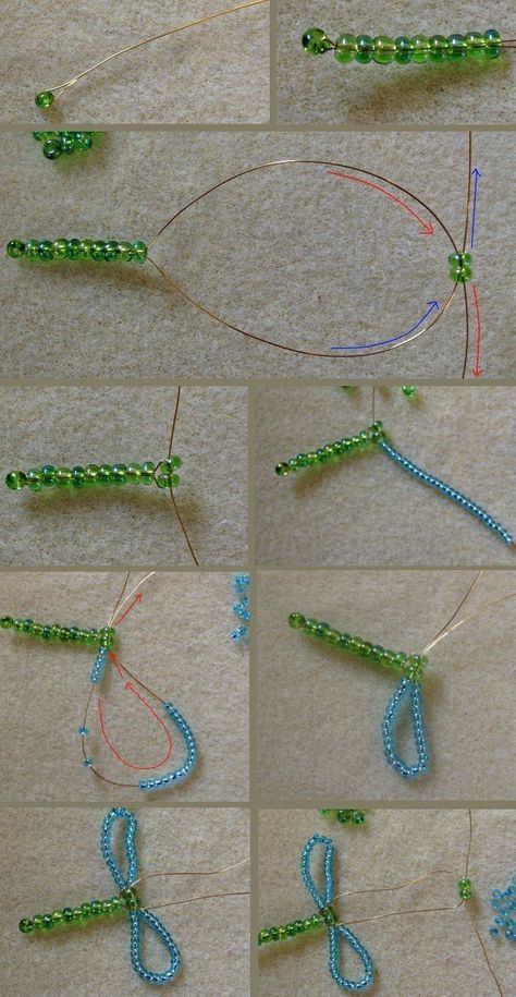 Beaded Dragonfly, Seed Bead Crafts, Beads Craft Jewelry, Pony Bead Patterns, Bead Charms Diy, Handmade Jewelry Tutorials, Beaded Jewelry Designs, Beaded Crafts, Handmade Wire Jewelry