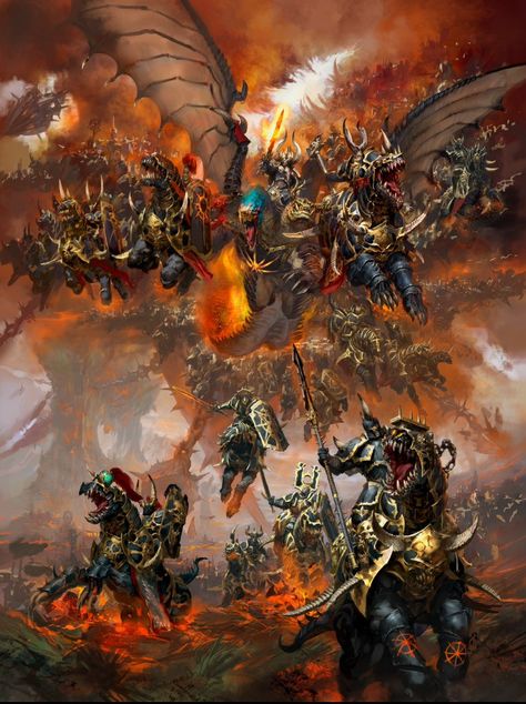 http://wellofeternitypl.blogspot.com/ Age of Sigmar Artwork | Everchosen | Archaon and Varanguard Epic!  #artwork #art #aos #warhammer #ageofsigmar #sigmar #arts #artworks #gw #gamesworkshop #wellofeternity #wargaming Warhammer 40k Art, Fantasy Battle, Age Of Sigmar, Warhammer Art, Warhammer 40k Artwork, Fantasy Monster, Warhammer Fantasy, Fantasy Warrior, Arte Fantasy