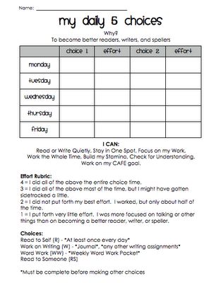 Individual Daily 5 Choice Board Daily 5 Centers, Daily 5 Reading, Reading Center, Daily Five, Choice Boards, Reading Specialist, 5th Grade Reading, School Rules, 4th Grade Classroom