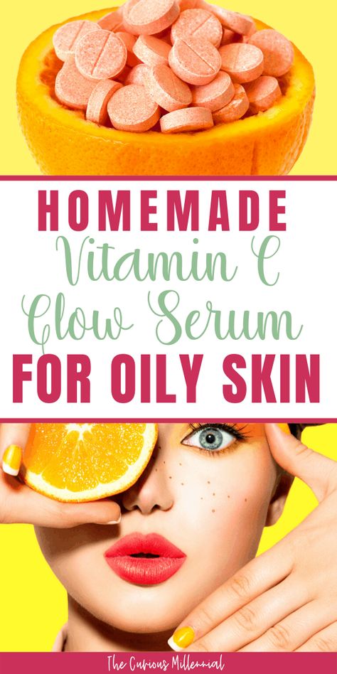 Vitamin C is the holy grail of skin care products. This diy vitamin c face serum is great for oily skin folks out there. This serum is best for removing acne marks and dark spots. This homemade serum uses Vitamin C tablets. It is a completely natural recipe. Do include this face serum in your skincare routine! #DIYSkinCare #NaturalSkinCare #oilyskin #VitaminC #glowserumforface Homemade Serum, Diy Vitamin C Serum, Skin Care Procedures, Get Rid Of Oily Skin, Serum For Oily Skin, Skin Care Routine For Teens, Vitamin C Tablets, Home Remedies For Skin, Remedies For Skin