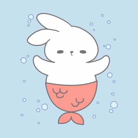 cute little mermaid bunny swimming - Cute Animals Illustration - T-Shirt | TeePublic Bunny Swimming, Bunny Mermaid, Cute Animals Illustration, Mermaid Illustration, Mermaid Crafts, Animals Illustration, Cute Animal Illustration, Cute Panda Wallpaper, September 2024