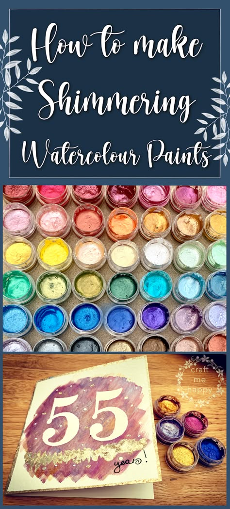 How to make shimmering watercolour paints using just two or three ingredients | Craft me Happy!: How to make shimmering watercolour paints using just two or three ingredients Homemade Watercolors, Craft Recipes, Diy Watercolor Painting, Watercolor Painting Techniques, Gum Arabic, Resin Jewellery, How To Make Paint, Diy Watercolor, Watercolor Paintings Tutorials