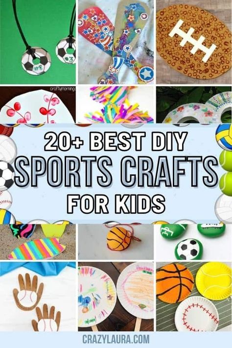 Toddler Sports Crafts, Sports Art Projects, Sports Crafts For Toddlers, Summer Sports Crafts, Sports Theme Art, Sports Crafts For Kids, Sports Day Activities, Sport Themed Crafts, Sport Crafts