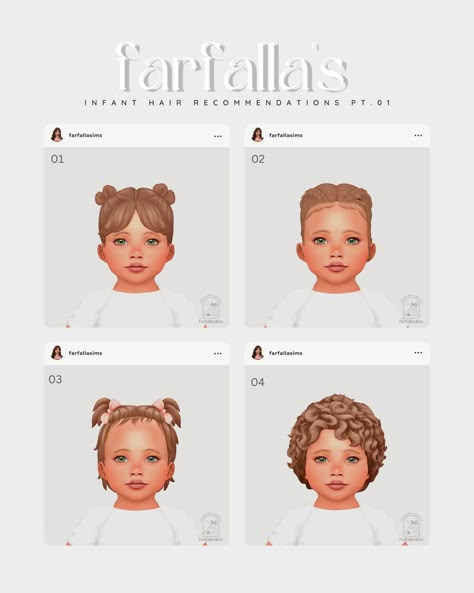 Infant Hair Cc, Sims 4 Infant Hair, The Sims 4 Kids, Sims 4 Cc Collection, Toddler Hair Sims 4, Toddler Cc Sims 4, Infant Cc, Sims 4 Infant, Infant Hair