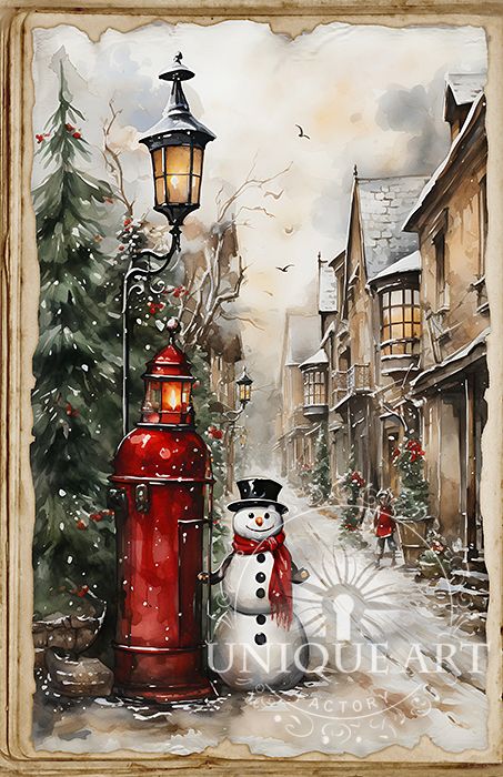 Christmas Scenes Wonderland Vintage, Vintage Christmas Images Printables Free, Vintage Christmas Poster, Christmas Village Art, Christmas Illustration Design, Christmas Pictures Vintage, Christmas Cards Vintage, Christmas Street, Japan Illustration