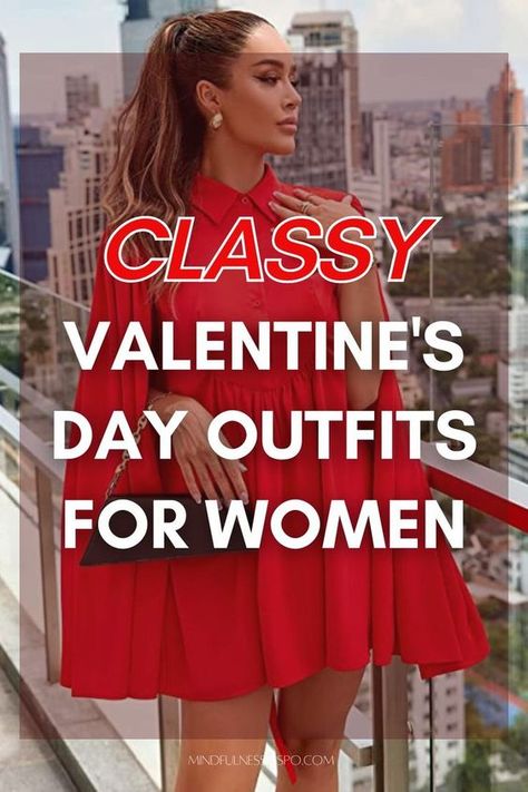 19 classy Valentines Day outfits for women: dressy casual date night outfit ideas to look stunning. Valentines Day outfit inspo | Galentines outfit idea | Red dress outfit night classy | Valentines dinner outfit | Cute outfits for Valentine's Day Valentine Dinner Date Outfit, Valentines Lunch Outfit, Romantic Valentines Outfits, Valentines Outfits Date Night, Valentine's Date Night Outfit, Valentines Outfit Date, Red Valentines Outfit Ideas, Valentine’s Day Date Outfits For Women, Valentines Date Outfit Casual