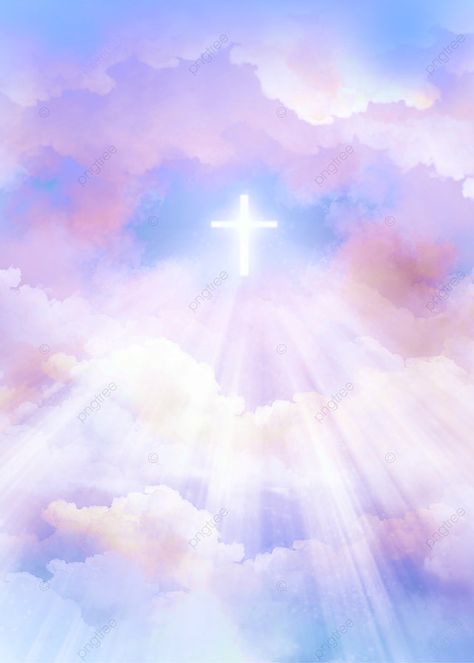 Cross In The Colorful Clouds On Heaven Background Heaven Background, Cloud Cartoon, Flying Bird Silhouette, Cross Background, Cloud Texture, Stairs To Heaven, Mobile Phone Wallpaper, Backgrounds Girly, Cross Wallpaper