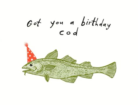 Fishing Birthday Cards Diy, Diy Grad Cards, Funny Watercolor Birthday Cards, Funny Watercolor Cards, Watercolour Birthday Cards Simple, Funny Watercolor Paintings, Bday Card Ideas For Boyfriend, Silly Birthday Cards, Funny Birthday Card Ideas