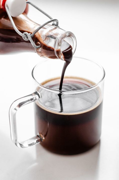 Chocolate Syrup for Coffee Recipe Chocolate Syrup For Coffee, Chocolate Coffee Syrup, Diy Coffee Syrup Recipes, Coffee Syrup Recipes, Chocolate Syrup Recipe, Healthy Cocoa, Espresso Recipe, Syrup For Coffee, Chocolate Syrup Recipes