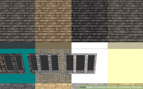 Image titled Choose the Color of Roofing Shingles Step 2 Roof Shingle, Roof Shingle Colors, Tan House, Types Of Roofing Materials, Roofing Shingles, Structural Drawing, Shingle Colors, Roof Ideas, Paint Colors For House