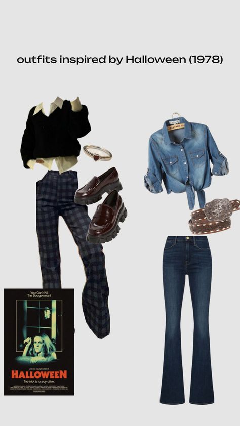 Slasher Movie Outfits, Slasher Summer Outfits 80s, 90s Horror Movie Fashion, Slasher Summer Aesthetic Outfits, 80s Slasher Summer, Outfit Inspo Halloween, Slasher Summer, Movie Outfit, John Carpenter Halloween