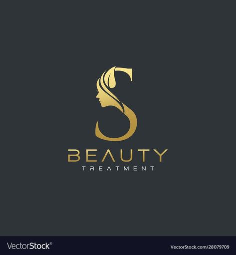 S Logo Aesthetic, Hairdresser Logo Design Ideas, S Beauty Logo, Beauty Parlour Logo Design, Parlour Logo Design, Beauty Parlour Logo, Shop Board Design, Face Logo Design, Hairdresser Logo