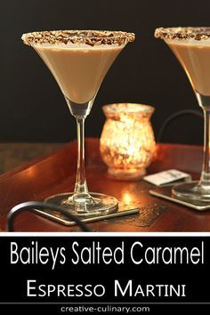 Caramel Cocktail, Fantastic Dessert, Salted Caramel Martini, Caramel Martini, Baileys Cocktails, Baileys Drinks, Espresso Martini Cocktail, Espresso Martini Recipe, Salted Caramels