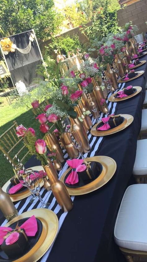 Kate Spade Theme, Kate Spade Party, Kate Spade Bridal Shower, Kate Spade Bridal, Tafel Decor, Kate Spade Inspired, Bridal Shower Flowers, בר מצווה, Table Set Up