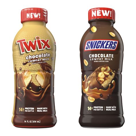 Twix And Snickers-Flavored Chocolate Milk Is Here So You Can Drink Your Candy Twix Chocolate, Milka Chocolate, Snickers Chocolate, American Snacks, American Chocolate, Snacks Candy, Chocolate Drink, Candy Drinks, Junk Food Snacks