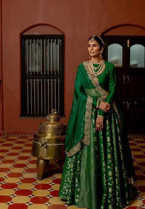 Mrg Choli, Silk Lehenga Banarasi, Banarasi Lengha, Rajasthani Lehenga, Jewel Neck Blouse, Lengha Blouse Designs, Bridal Entry, Brocade Lehenga, Silk Lehengas