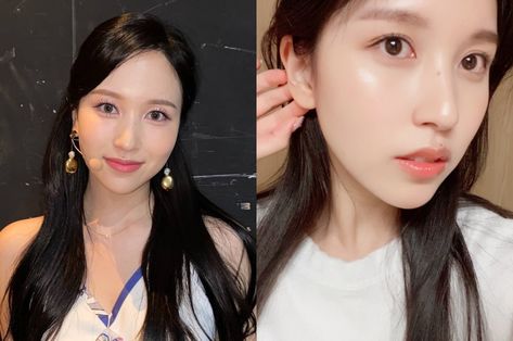 TWICE Mina always flaunts spotless glowing skin in spite of always wearing heavy makeup for her group's schedules. So, if you're one of those who's curious to know how she does it, read the article below. #TWICE #MINA #MinaSkincare #TWICEMina Twice Mina Makeup, Mina Without Makeup, Mina Twice Without Makeup, Twice Without Makeup, Porcelain Skin, Heavy Makeup, Advanced Night Repair, Makeup Tut, Twice Mina