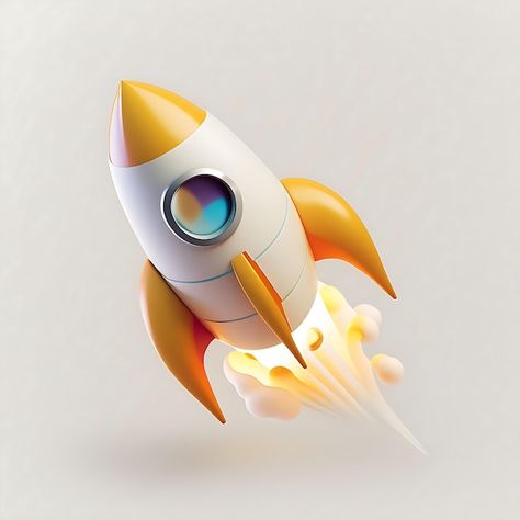 Photo a 3d rocket for social media | Premium Photo #Freepik #photo #rocket-ship #rocket-illustration #rocket-3d #rocket Rocket Ship Illustration, Rocket Png, Rocket Illustration, Webflow Website, Toy Rocket, Figma Design, Photoshop Tutorial Typography, Rocket Design, 3d Elements