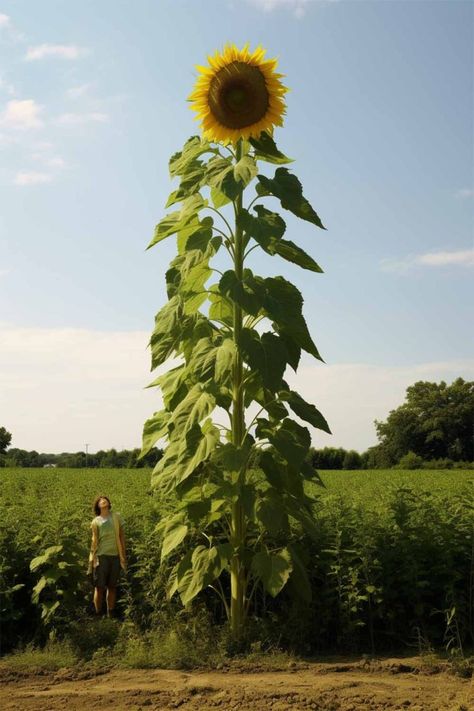 Growing Sunflowers From Seed, Planting Sunflower Seeds, Tall Sunflowers, Mammoth Sunflower, Potted Sunflowers, Sunflower House, Growing Sunflowers, Giant Sunflower, Garden Wood