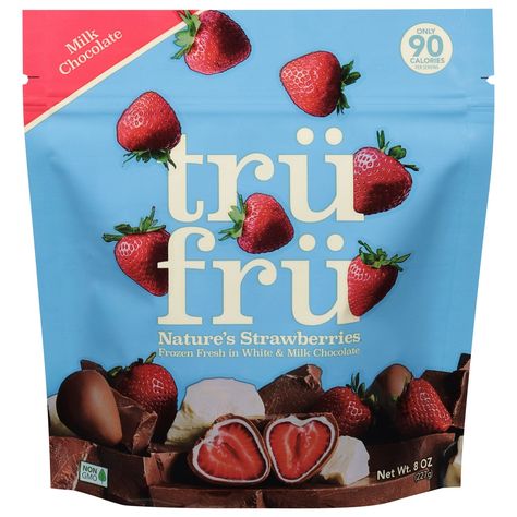 Tru Fru Nature's Strawberries Frozen Fresh In White and Milk Chocolate - Shop Bars & pops at H-E-B Milk Chocolate Strawberries, Tru Fru, Frozen Bag, Strawberry Picking, Chocolate Liquor, Frozen Fruits, Frozen Chocolate, Chocolate Fruit, Ice Cream Popsicles