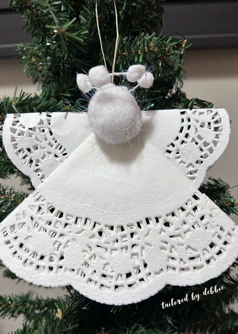 I made this Angel using two different sizes of the dollar tree paper doilies. Angels are not just for Christmas! Doily Angels, Doily Angel, Paper Doilies, Dollar Tree, Doilies, Angel, Christmas, Gifts