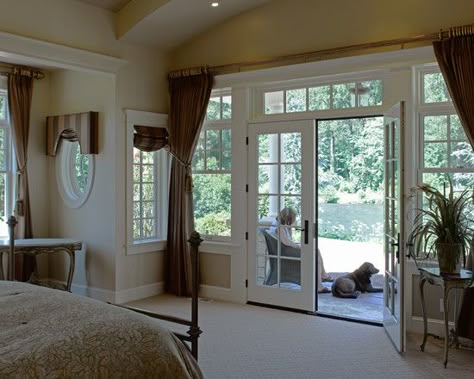 Bedroom Master Suite Addition Plans Design, Pictures, Remodel, Decor and Ideas - page 27 Master Suite Addition Plans, Bedroom Addition Ideas, Bedroom With French Doors, Addition Plans, Master Suite Remodel, Traditional Bedroom Design, Master Suite Addition, Master Addition, Guest Bedroom Remodel