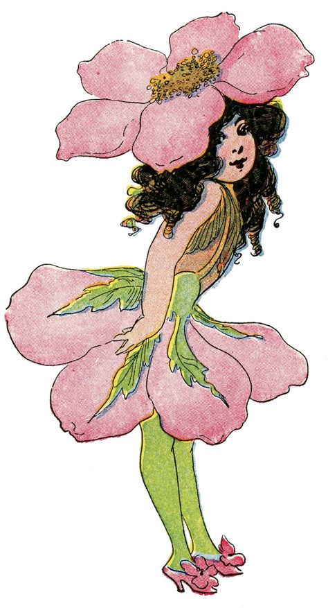 flower fairy pink rose image Fairy Prints, Graphic Fairy, Flower Rain, Fairy Clipart, Fairy Drawings, Fairy Images, The Graphics Fairy, Fairy Illustration, Graphics Fairy