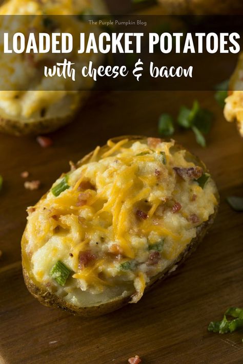 Baked Potatoes With Cheese, Tasty Meal Prep, Jacket Potato Recipe, Baked Potato With Cheese, Potatoes With Cheese, Potato Snack, Jacket Potatoes, Potato Bacon, Best Potato Recipes