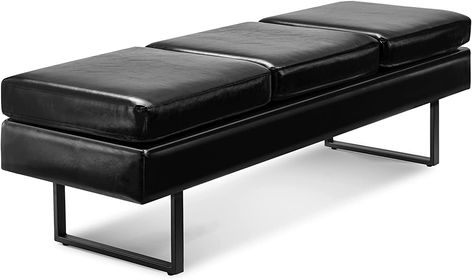 Arrives by Fri, Mar 31 Buy OmySalon Waiting Room Bench Seating,Salon Reception Bench Office Chair Black/Red/White at Walmart.com Podcast Decor, Reception Bench, Leather Beds, Beds King, Reception Waiting, Lobby Furniture, Point Acupuncture, Conference Room Chairs, Room Bench