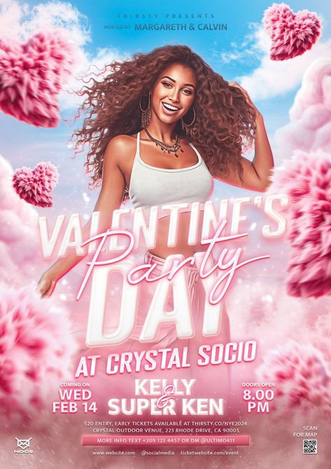 Valentine Day Flyer Template PSD Download Valentine Day Flyer Background, Day Party Flyer Design, Woman Event Ideas, Valentine Event Poster, Valentine Day Flyer Design, Valentine Poster Ideas Graphic Design, Valentine Flyer Design Graphics, Valentine Design Poster, Valentines Flyer Design