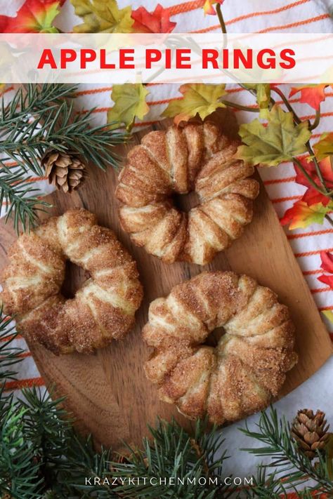 These adorable apple pie rings are made with fresh apple slices, puff pastry dough, and with all the warm fall flavors we love.