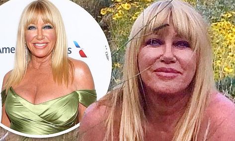 Suzanne Somers bares all while posing nude in a field of flowers Suzanne Somers Hair, Flowers On Birthday, Suzanne Summers, Bangs Bob Hair, Field Of Yellow Flowers, Suzanne Somers, Bangs Bob, Wet T, A Field Of Flowers