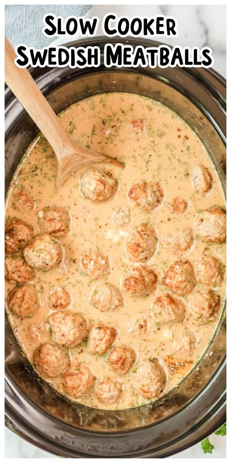 Meatballs For Dinner, Slow Cooker Swedish Meatballs, Swedish Meatballs Recipe, Magical Slow Cooker, Slow Cooker Dinner Recipes, The Magical Slow Cooker, Easy Crockpot Dinners, Crockpot Dinners, Frozen Meatballs