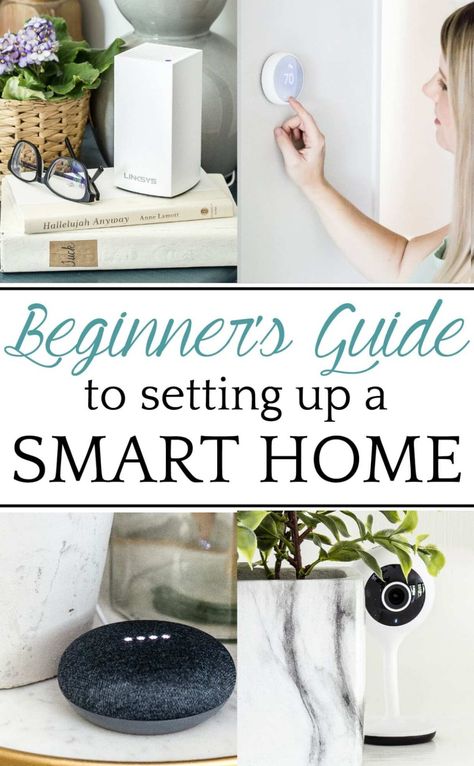 Beginner's Guide to Setting Up a Smart Home - Bless'er House Smart Home Ideas, Farmhouse Side Table, Astuces Diy, Cute Dorm Rooms, Architecture 3d, Smart Kitchen, Room Transformation, Up House, Smart Home Technology