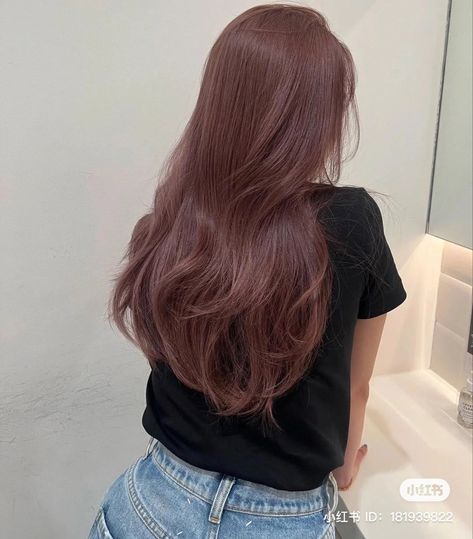 Ash Brown Korean Hair, Brown Korean Hair, Korean Hair Color Ideas, Pinkish Brown Hair, Brown Hair Korean, Brown Korean, Brown And Pink Hair, Hair Color For Brown Skin, Warm Brown Hair