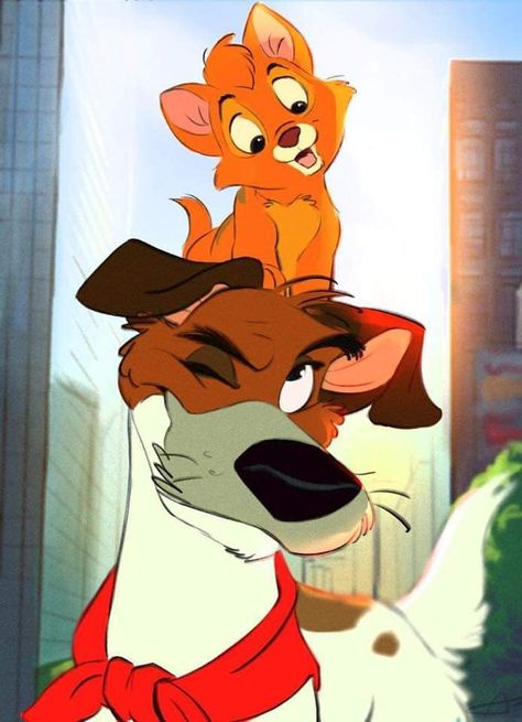 Oliver And Company, Disney Dogs, Disney Artwork, The Hound, Disney Animals, The Fox And The Hound, Disney Addict, Pinturas Disney, Old Disney