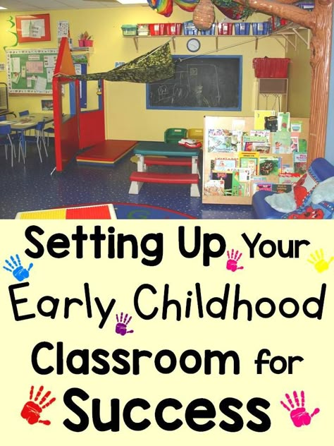 Your classroom environment influences your students’ learning, mood, and behavior so it is very important that you think about how and what it is communicating to young children when setting it up for those all important first days of school. Find tips on setting up your early childhood classroom for success. https://lessons4littleones.com/2016/08/05/setting-up-your-early-childhood-classroom-for-success/ Early Childhood Learning Environments, Pre K Classroom Essentials, Toys For Preschool Classroom, Preschool Classroom Layout Floor Plans, Small Pre K Classroom Set Up, Early Childhood Special Education Classroom Setup, Pre K Ideas Classroom, 4k Classroom Setup Ideas, Pre K Classroom Layout