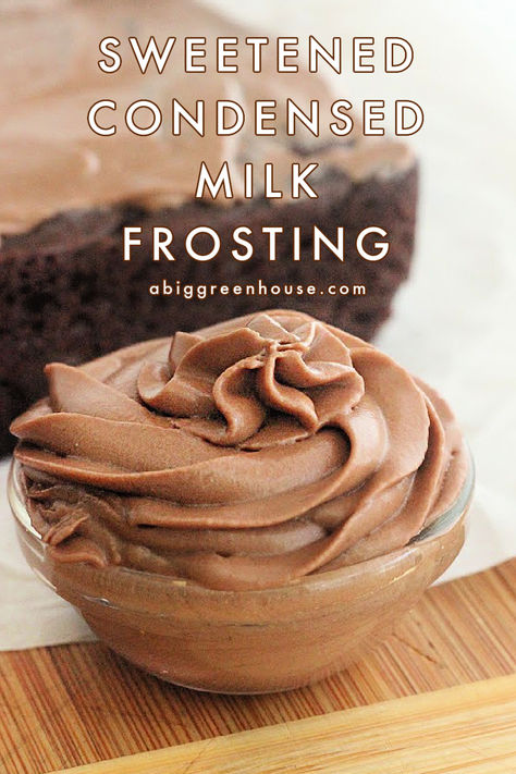 Sweetened Condensed Milk Frosting Sweetened Condensed Milk Frosting Recipe, Condensed Milk Cupcakes, Sweetened Condensed Milk Frosting, Condensed Milk Frosting, Milk Frosting, Homemade Condensed Milk, Cupcake Project, Sweetened Condensed Milk Recipes, Condensed Milk Cake