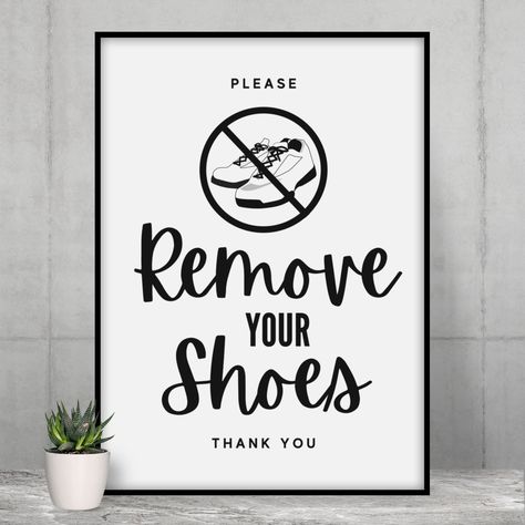 Shoes off sign