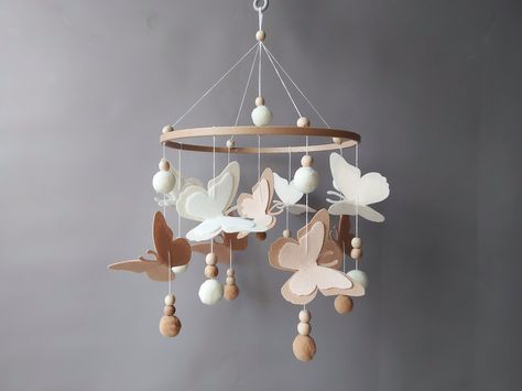 Boho Mobile, Mobile Girl, Mobile Hanging, Butterfly Nursery, Butterfly Mobile, Reborn Nursery, Crib Toys