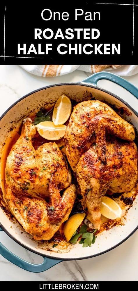 Split Chicken Recipes, Roast Half Chicken, Perfect Roast Chicken, Half Chicken, Whole Chicken Recipes, Whole Roasted Chicken, Tasty Chicken, Roast Chicken Recipes, Seasoning Blend