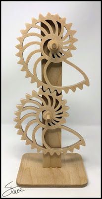 Steve Good Scroll Saw Free Pattern, Gear Template, Scrollsaw Projects, Scroll Saw Projects, Scrollsaw Workshop, Mechanical Projects, Wooden Gears, Scroll Saw Blades, Mechanical Model