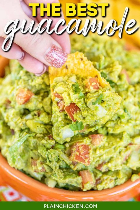 The BEST Homemade Guacamole recipe – a super simple recipe loaded with fresh produce that tastes great! Avocados, lime juice, onion, garlic, cumin, cilantro, jalapeño, salt, and pepper. Whip up a batch for taco night with some crunchy tortilla chips. This is also great on burgers, sandwiches, eggs, baked potatoes, or on toast for Southwestern Avocado Toast! YUM! SO many possibilities! Give this a try ASAP! I promise you won’t be disappointed! Fresh Guacamole Recipe, Best Homemade Guacamole, Dorito Taco Salad Recipe, Homemade Guacamole Recipe, Best Guacamole, Morning Toast, Guacamole Dip, Best Guacamole Recipe, Fresh Guacamole