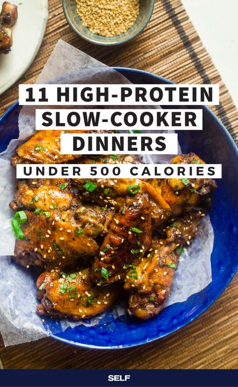 Dinners Under 500 Calories, Chicken Breast In Air Fryer, Meals Under 500 Calories, 500 Calorie Meals, High Protein Dinner, 500 Calorie, Protein Dinner, High Protein Low Calorie, Crockpot Recipes Beef