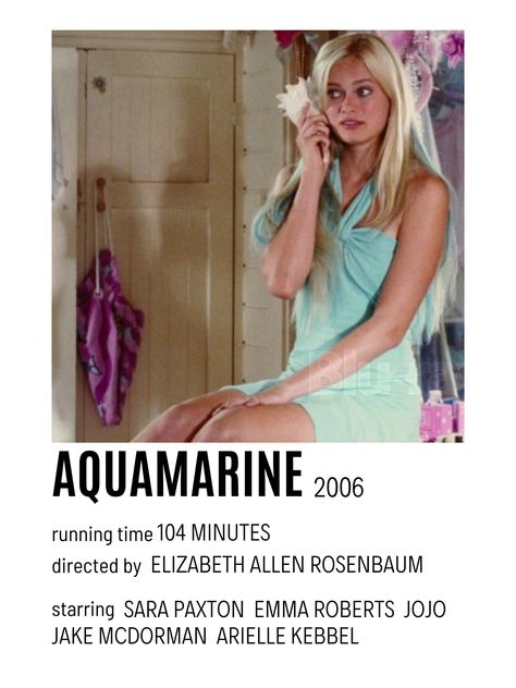 Aquamarine Movie Poster, Aquamarine Character, Aquamarine Aesthetic Movie, Aquamarine Movie Aesthetic, Aquamarine Poster, Aquamarine Vibes, Aquamarine 2006, Aquamarine Aesthetic, Aquamarine Movie