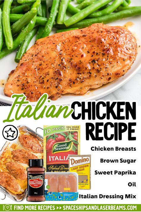 Chicken Recipes With Italian Seasoning, Italian Packet Recipe, Tender Italian Baked Chicken, Italian Chicken Seasoning Recipes, Italian Season Chicken Recipes, Baked Italian Chicken And Vegetables, Italian Seasoning Chicken Recipes, Italian Packet Chicken, Baked Chicken Recipes Tenderloins