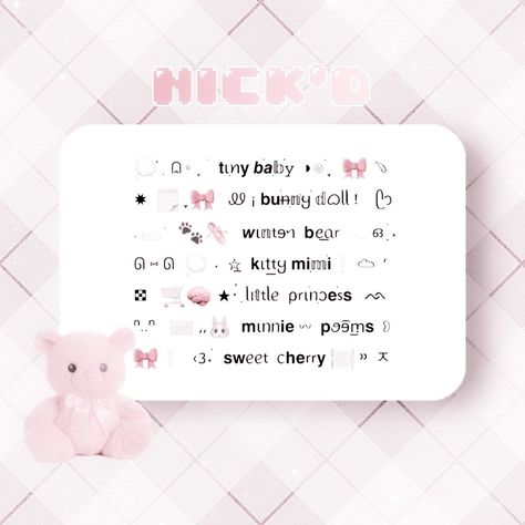 Nickname Soft, Soft Nicknames, Nicknames For Boyfriends, Cute Emoji Combinations, Cool Text Symbols, Cute Bios, Aesthetic Usernames, Cute Text Symbols, Cute Backgrounds For Iphone