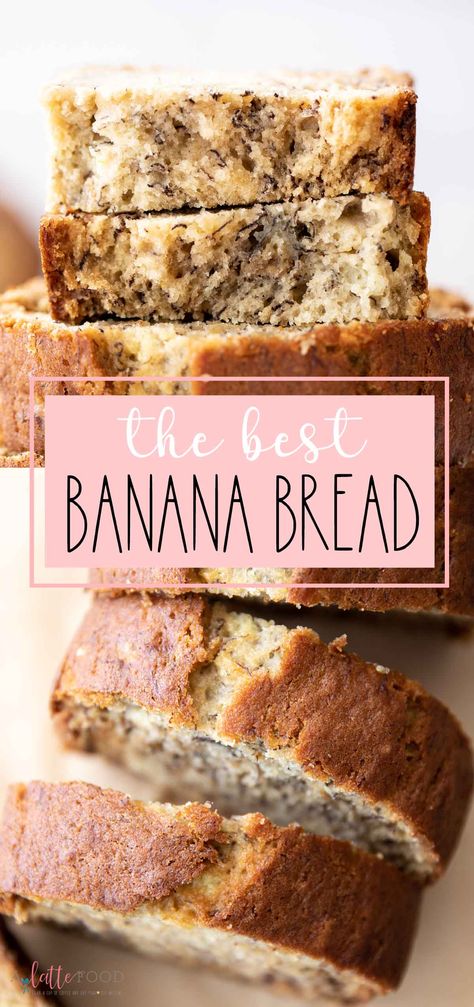 This homemade banana bread is one of my favorite banana bread recipe ever! It’s my mom’s classic banana bread and it’s light and fluffy while being full of fresh banana flavor. It’s made without sour cream too and it’s still such a moist banana bread! Bread Flour Banana Bread, Banana Bread Recipe Two Bananas, One Loaf Banana Bread, Banana Bread Fluffy, Banana Bread Recipe Frozen Bananas, Basic Banana Bread, Moist Easy Banana Bread, Three Banana Bread Recipe, Taste Of Home Banana Bread Recipe